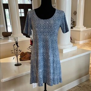 SHERPA Blue Geometric Midi Dress